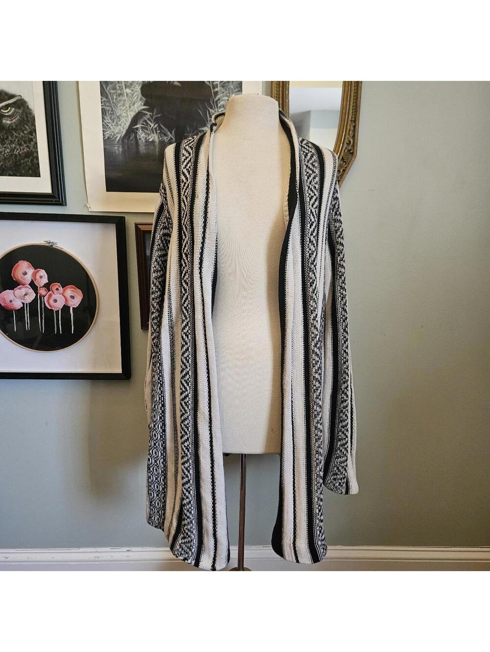 100% Cotton Striped Cardigan